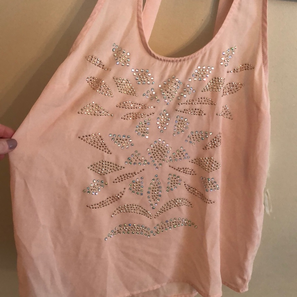 Pink Sparkly Tank Top